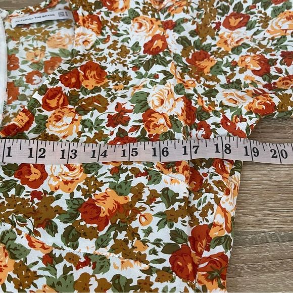 Faithfull the Brand Floral Midi Dress - Orange and White - Picture 6 of 8